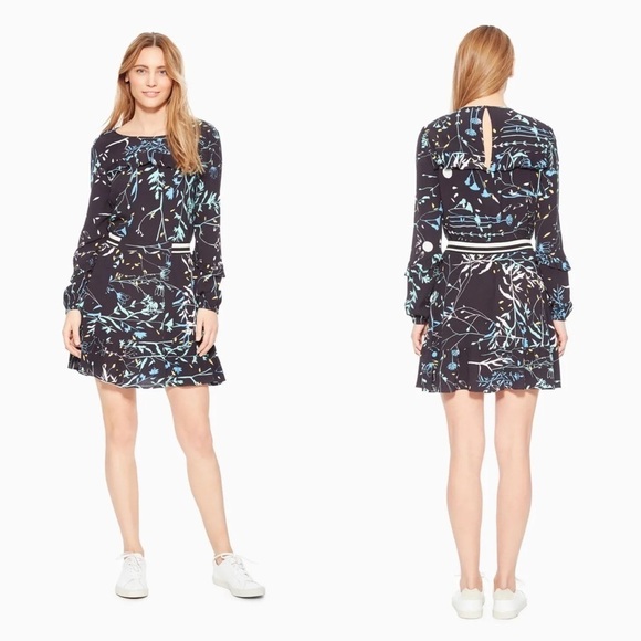 Parker Joelle Ruffle Trim Floral Dress - Picture 1 of 9